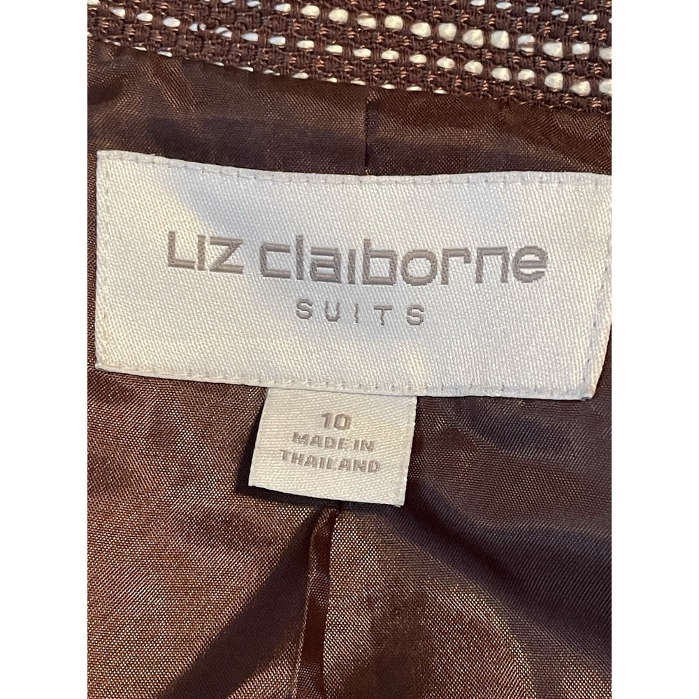 Liz Claiborne 10 Blazer Jacket Women Peter Pan Collar Preppy Classic Office Y2K - Picture 3 of 9